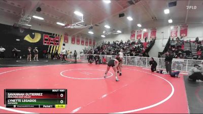 115 lbs Cons. Round 6 - Lynette Legados, Hayward vs Savannah Gutierrez, Redlands East Valley