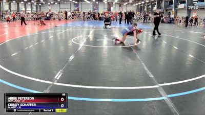 86 lbs Rd# 3- 11:30am Friday - Cidney Schaffer, PA WEST vs Abbie Peterson, Iowa Ladies