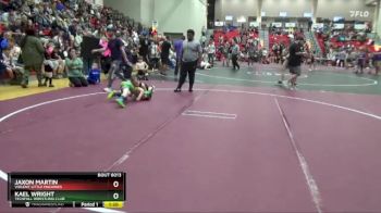 70 lbs Semifinal - Kael Wright, Techfall Wrestling Club vs Jaxon Martin, Violent Little Machines