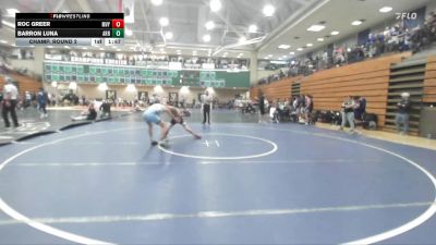 120 lbs Champ. Round 2 - Roc Greer, Murrieta Valley vs Barron Luna, Arroyo