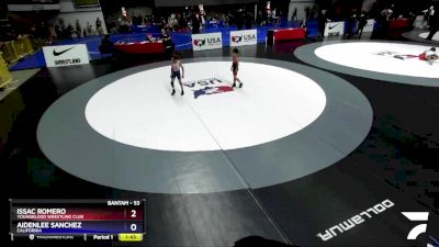 53 lbs Cons. Round 3 - Issac Romero, Youngblood Wrestling Club vs Aidenlee Sanchez, California