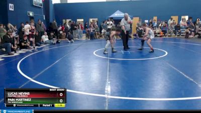 100 lbs Cons. Semi - Lucas Nevins, Fighting Squirrels vs Pain Martinez, TW Wrestling