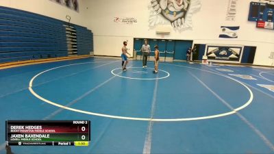 115 lbs Round 2 - Derek Hedges, Rocky Mountain Middle School vs Jaxen Baxendale, Lovell Middle School