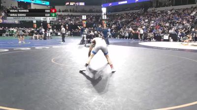 126 lbs Quarterfinal - Issac Torres, Fountain Valley (SS) vs Siraj Sidhu, Clovis North (CS)