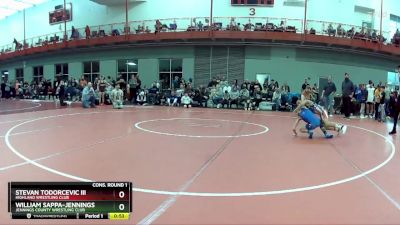 75 lbs Cons. Round 1 - Stevan Todorcevic Iii, Highland Wrestling Club vs William Sappa-Jennings, Jennings County Wrestling Club