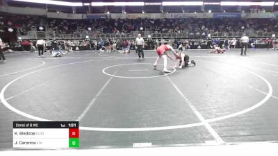 163 lbs Consi Of 8 #2 - Kail Bledsoe, El Dorado Springs, MO vs Joshua Caronna, St. Amant Wrestling Club