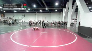 62 lbs 5th Place - Matthew Escobedo, Riverside Rascals vs Kristina Hernandez, Swarm WC