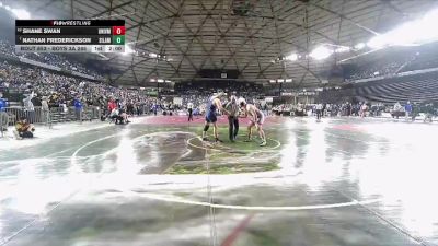 Boys 3A 285 lbs Champ. Round 3 - Nathan Frederickson, Silas vs Shane Swan, University