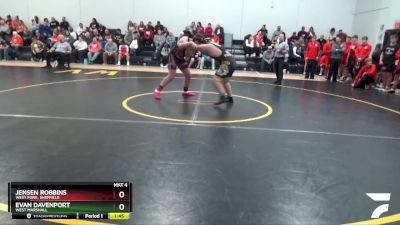 JV-23 lbs Round 1 - Jensen Robbins, West Fork, Sheffield vs Evan Davenport, West Marshall