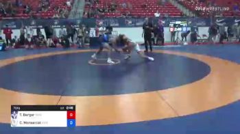 70 kg Round Of 16 - Tyler Berger, California Regional Training Center (CA RTC) / TMWC vs Christian Monserrat, New York Athletic Club