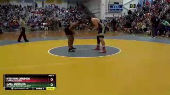 285 lbs 3rd Place Match - Cael DeNigris, Delaware Military Academy vs Kyshwn Drumgo, Caravel Academy