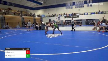 145 lbs Quarterfinal - Cole Fort, Wilson Central High School vs McCoy Pace, Woodward Academy