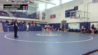 160 lbs Quarterfinal - Hannah Hernandez, Eastern Oregon University vs Quilaztli Miguel-Lapham, Southern Oregon University