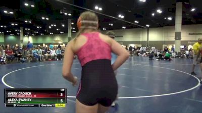 125 lbs Round 1 (16 Team) - Avery Crouch, Charlie`s Angels-IL Blk vs Alexa Swaney, SD Heat
