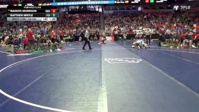 1A-132 lbs Champ. Round 2 - Matthew Mintle, Lynnville-Sully vs Maddox Morrison, North Butler-Clarksville