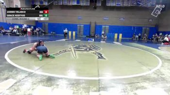 140lbs Cons. Round 2 - Grace Kestyus, Naches Valley (Girls) vs Jasmin Velasco, Eisenhower (Girls)
