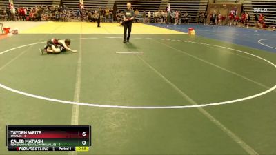 95 lbs Semis (4 Team) - Caleb Matiash, PEM (Plainview/Elgin/Millville) vs Tayden Weite, Staples