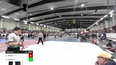 123 lbs Consi Of 4 - Laurel Kaiser, Rifle vs CeJae Snyder, Southwest Hammers