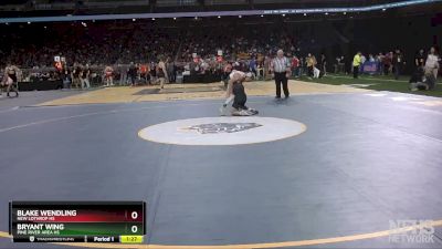 D4-106 lbs Champ. Round 1 - Blake Wendling, New Lothrop HS vs Bryant Wing, Pine River Area HS