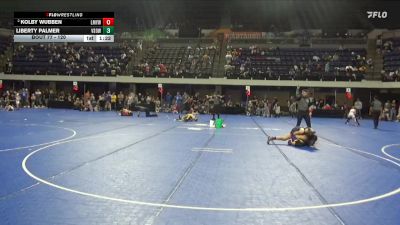 120 lbs Round 4 - Kolby Wubben, Lake Mills Youth Wrestling vs Liberty Palmer, Victory School Of Wrestling
