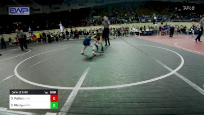 64 lbs Consi Of 8 #2 - Drake Patton, Claremore Wrestling Club vs Bodey Phillips, Bristow Youth Wrestling