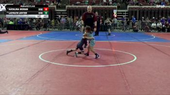 43 lbs Cons. Round 2 - Layklyn Lester, Butte Wrestling Club vs Katalina Moran, Billings Wrestling Club