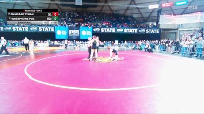 Girls 1B/2B/1A 145 Semifinal - Emmarae Tynan, Zillah (Girls) vs Persephone Puz, Vashon Island (Girls)