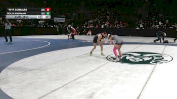 Girls 125 lbs Cons. Semi - Solis Medrano, West Las Vegas vs Mya Gonzales, Legacy Academy