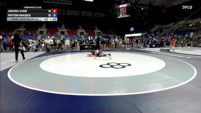 100 lbs Cons. Sub-rd Of 16 - Araceli Clem, PA vs Peyton Brazzle, KS