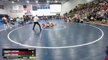 150 lbs Semifinal - Dakota Ledford, Laramie vs Louden Bremer, Lingle-Ft. Laramie/Southeast