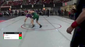 185 lbs Quarterfinal - Russ Wilde, Tongue River Wrestling Club vs Sean Allen, Rustler Wrestling Club