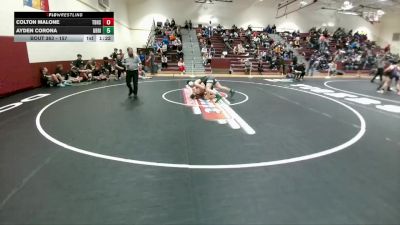 157 lbs Cons. Round 2 - Colton Malone, Thunder Basin vs Ayden Corona, Green River