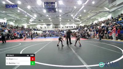 43 lbs Rr Rnd 2 - Rikki Olsen, Mojo Grappling Academy vs Harley Beckley, Team Tulsa Wrestling Club