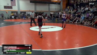 83 lbs Cons. Semi - Carter Russell, Wrath vs Cruz Coorough, North Liberty Wrestling Club