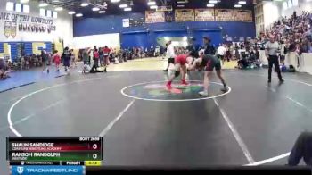 160 lbs Cons. Round 3 - Shaun Sandidge, Coastline Wrestling Academy vs Ransom Randolph, Westside