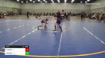 73 lbs Consi Of 16 #2 - Kade Lester, Lions Wrestling Academy vs Jaxten Bowler, Canyon View