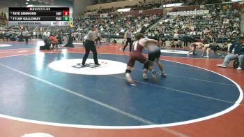 4A 165 lbs Quarterfinal - Tate Simmons, Gentry vs Tyler Galloway, Pulaski Academy