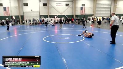 125 lbs Champ. Round 2 - Hunter Sanchez, Colby Community College vs Jaymeson Vander Velde, Iowa Western Community College