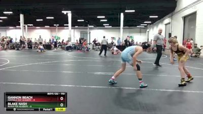 110 lbs Round 3 - Gannon Beach, Mayfield Mat Academy vs Blake Nash, Black Fox Academy