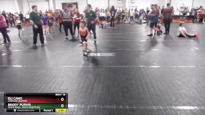 50 lbs Quarterfinal - Brody Purvis, White Knoll Youth Wrestling vs Eli Cano, Carolina Reapers