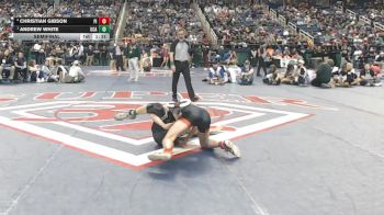 4A 120 lbs Semifinal - Andrew White, Uwharrie Charter Academy vs Christian Gibson, Pisgah High School