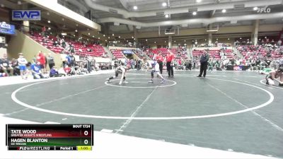 95 lbs Round 3 - Tate Wood, Greater Heights Wrestling vs Hagen Blanton, OZ Trojan