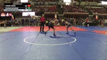 120 lbs 1st Place Match - Logan Loaiza, Team Real Life vs Hunter McGrane, Mandan Braves