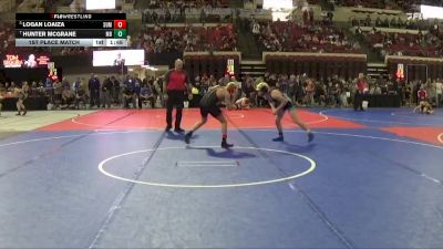 120 lbs 1st Place Match - Logan Loaiza, Team Real Life vs Hunter McGrane, Mandan Braves