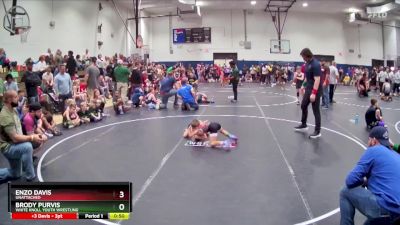 45/50 Round 2 - Brody Purvis, White Knoll Youth Wrestling vs Enzo Davis, Unattached