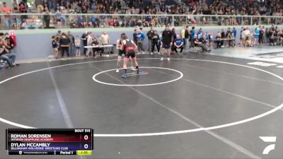 126 lbs Round 2 - Roman Sorensen, Interior Grappling Academy vs Dylan McCambly, Dillingham Wolverine Wrestling Club