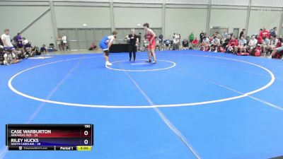 190 lbs Round 4 (6 Team) - Case Warburton, Arkansas Red vs Riley Hucks, South Carolina