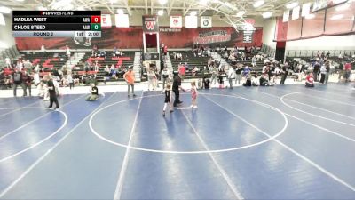 45-49 lbs Round 2 - Hadlea West, Aviator Wrestling Academy vs Chloe Steed, Agon Academy Wrestling