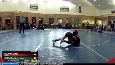 75 lbs Quarterfinal - Delaney Cline, Indiana vs Rebel Silcox, Contenders Wrestling Academy