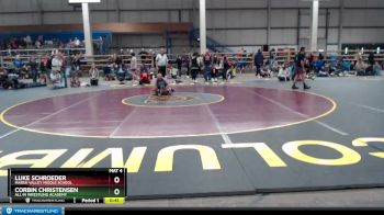 100 lbs Cons. Round 4 - Luke Schroeder, Marsh Valley Middle School vs Corbin Christensen, All In Wrestling Academy